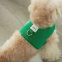 ※予約販売【OUNCE】terry velcro harness(Green) 犬用品 ドッググッズ ドッグウェア 犬服 犬の服 小型犬 小型犬服 ハーネス 犬のハーネス ドッグハーネス(4)