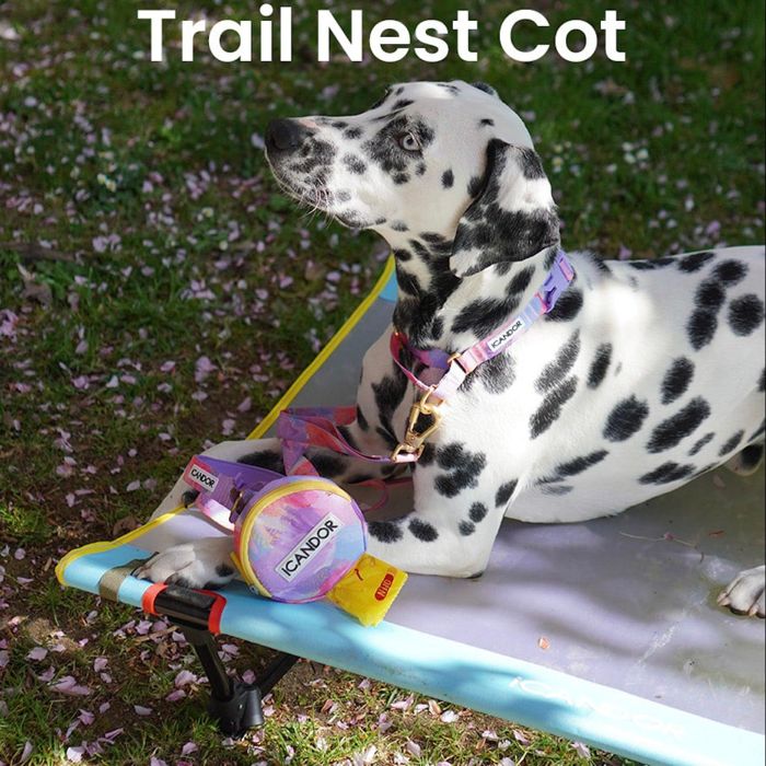 即納【iCANDOR】TRAIL NEST COT 韓国 犬用品 ドッググッズ 超軽量 便利 丈夫 メッシュコット 40kg 公園 キャンプ場