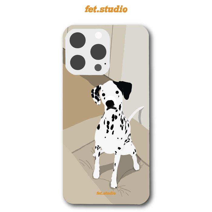 ※予約販売　1匹【fet.studio × URBAN DOG TOKYO】 postcard hard Iphone case（1匹） 韓国 ブランド かわいい おしゃれ プレゼント 小型犬 おもちゃ うちの子グッズ うちの子 アイフォンケース スマホケース NEW 犬 猫