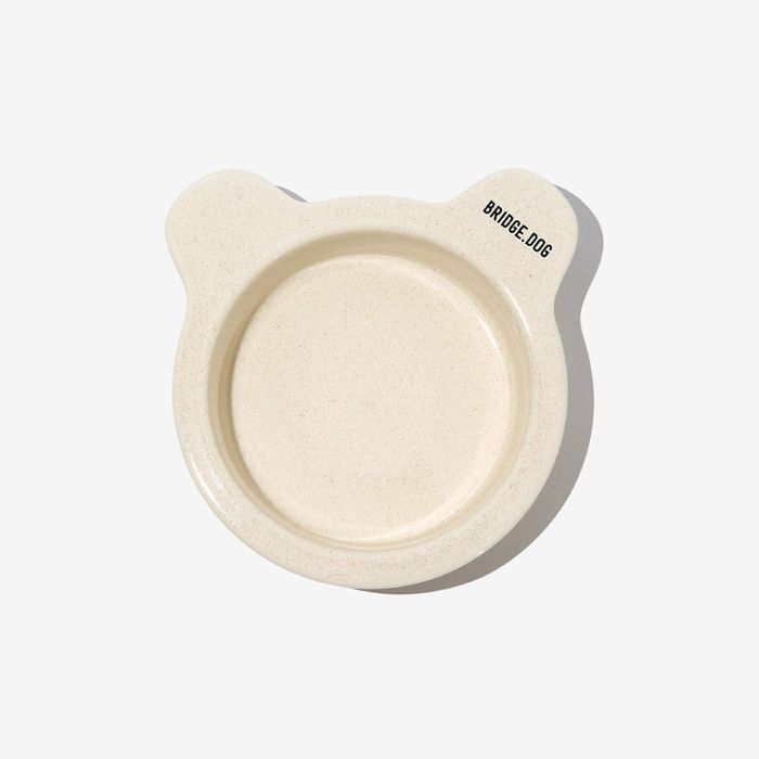 即納【BRIDGE.DOG】MINI BEAR BOWL（OATMEAL）艶あり 韓国 犬用品 ドッググッズ フードウェア 犬お皿 ..