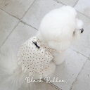 ※予約販売【near by us】lace frill top (black ribbon) 犬用品 ドッググッズ Tシャツ スリーブレス ドッグウェア 犬服 ...