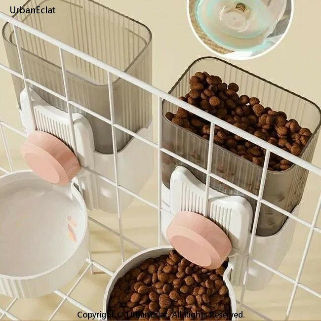 ゲージ用 餌入れ 水入れ 猫用 自動給水器 給餌器 ペットフードボウル ゲージ固定式...