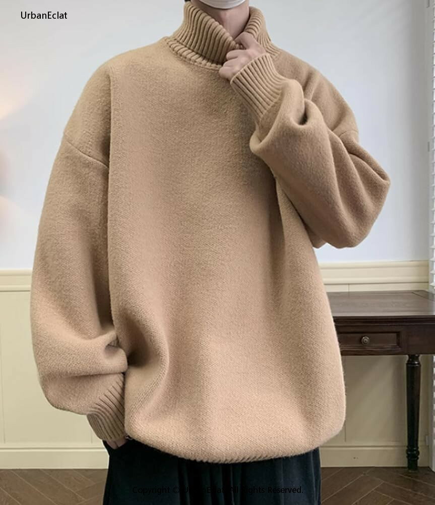 セーター メンズ タートルネック 大きい サイズ ゆったり ニットセーター シンプル オシャレ 秋冬服 厚手 暖かい 防寒 長袖 無地 人気 おしゃれ ファッション 柔らかい肌触り かっこいい トップス