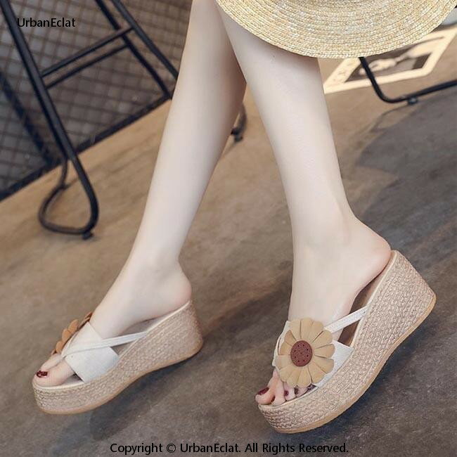 サンダル 厚底 レディース ミュール ウェッジソール フラットフォームサンダル 厚底サンダル ウェッジソールサンダル 美脚 靴 夏 厚底スリッパ