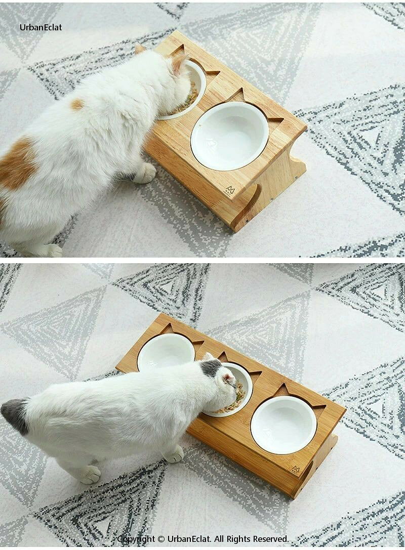 食器台 猫食器 ペット食器 ペットボウル 猫 小型犬 セラミックボウル 陶器 餌入れ ...