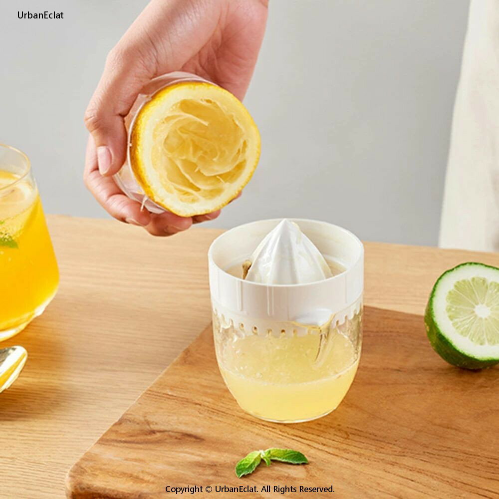 2個入 ジューサー しぼり器 白 ベージュ フルーツ搾り レモン絞り フルーツ絞り器 果汁 絞り器 果汁搾..