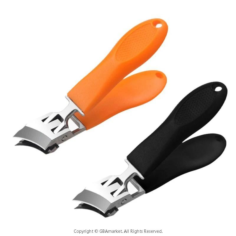 斜めの爪切り.カーブした爪切り.厚い陥入爪用の長いハンドルの飛び散り防止の爪切り.広いあごの開口部