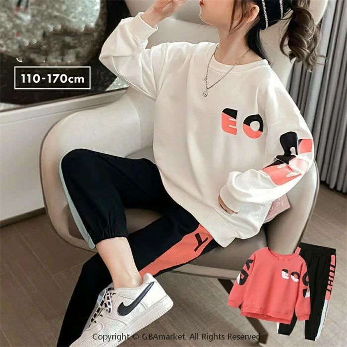 子供服 セットアップ 女の子 韓国 風 キッズ ファッション 上下 2点 セット おしゃ...