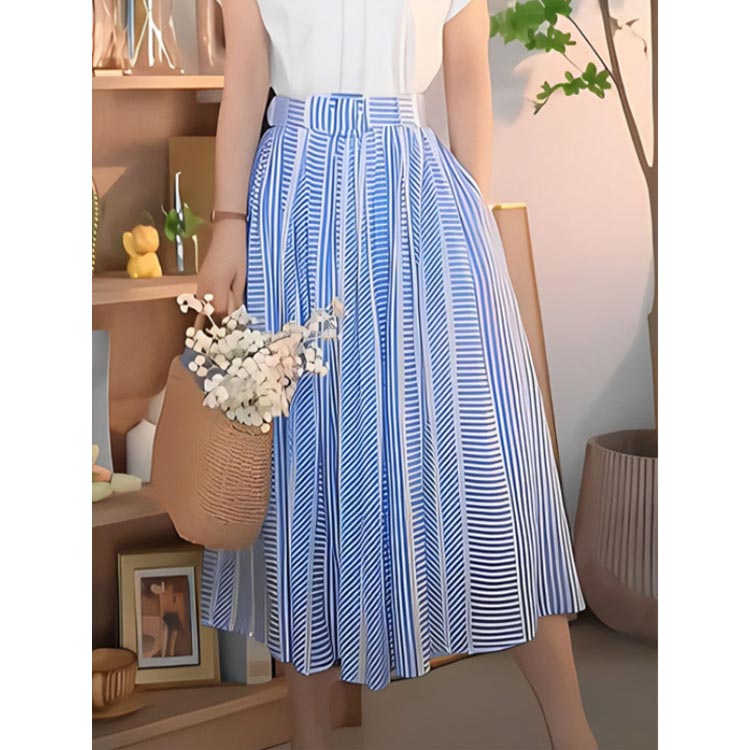 春 フレア スカート 夏 きれいめ ボーダー×ストライプ！ハイウエスト ハイウェスト フレアスカート XL ロングスカート Aラインスカート おしゃれ S M L レディース
