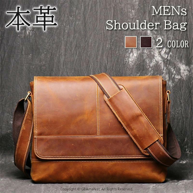 ショルダーバッグ 斜めがけバッグ メンズバッグ 本革 牛革 レザーバッグ メッセンジャー ビジネスバッグ カジュアル 紳士用 自転車 A4 ipad入れられる 大容量 アウトドア シンプル 旅行 肩掛け 鞄 カバン かばん 通学 通勤 軽量 父の日 ギフト プレゼント