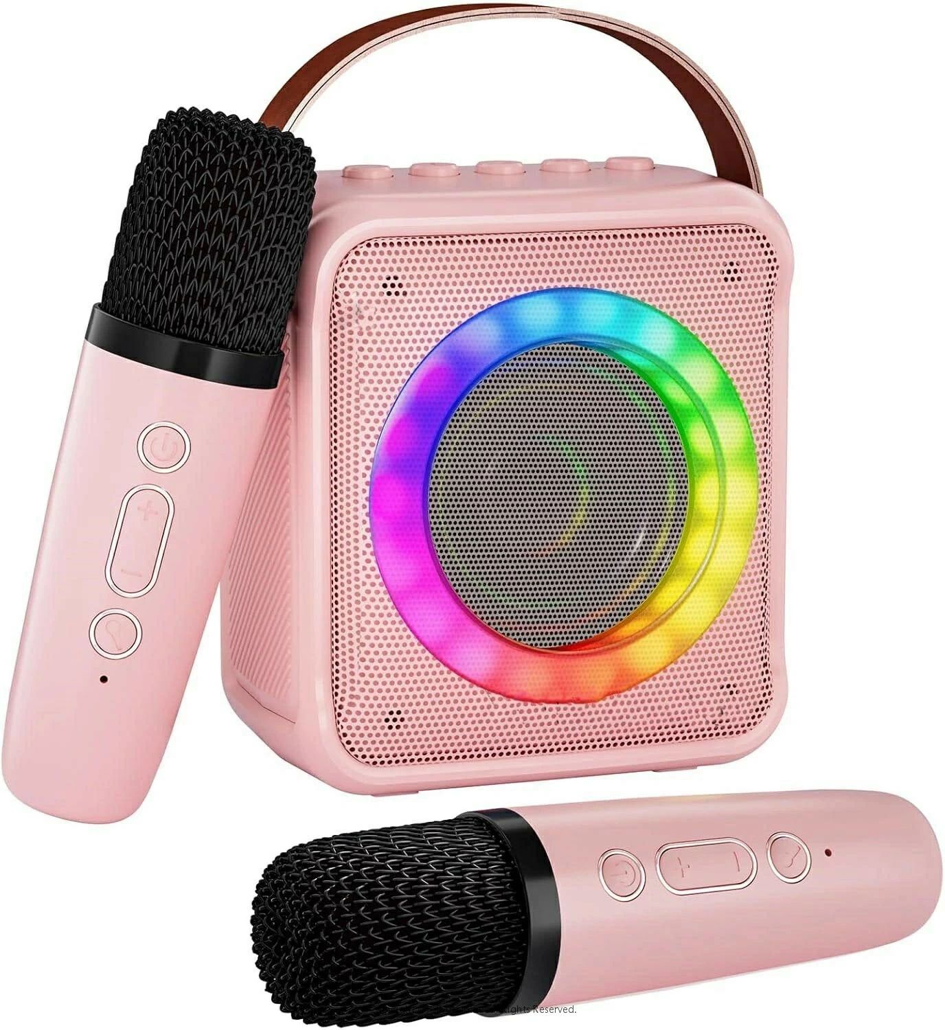 / ボーカル消去 ホームカラオケ スピーカー カラオケ 家庭用 セット 2本 無線マイク カラオケマイク ミニ