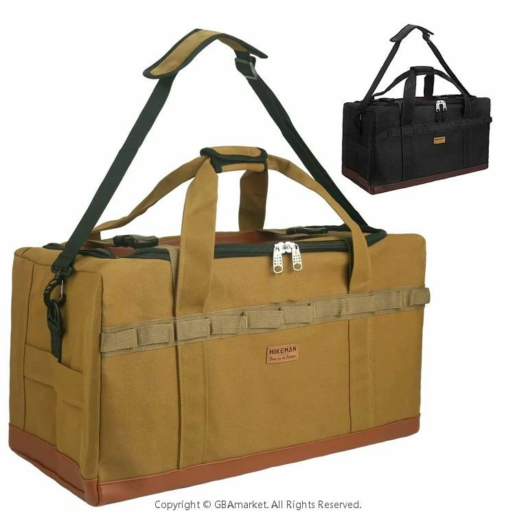 キャンプバッグ トートバッグ ビッグバッグ 内ポケット 寝袋収納 大容量 53L 120L アウトドアバッグ キャンプ 収納 帆布 道具入れ 撥水仕様 Sサイズ Lサイズ