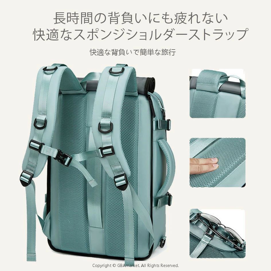 旅行バッグ ビジネス出張用 バックパック レディース 大容量で多機能なデザインで、旅行や外出が便利で整理されていますハンドバッグ 斜めかけ USB充電ポート男女兼用、通勤や短期旅行に最適旅行用リュックハードシェル リュック urbaneclat-10001866 UrbanEclat サンプル画像2
