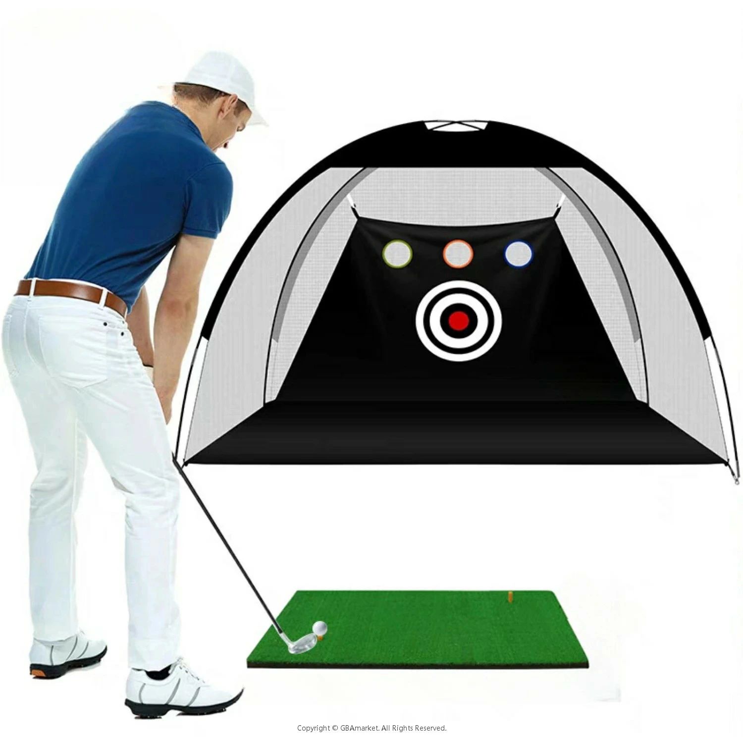 ゴルフネット 練習用 ゴルフ練習ネット 折りたたみ 自宅 大型 屋外 3m アプローチ 3.0×1.8×2.1m 室内 ..