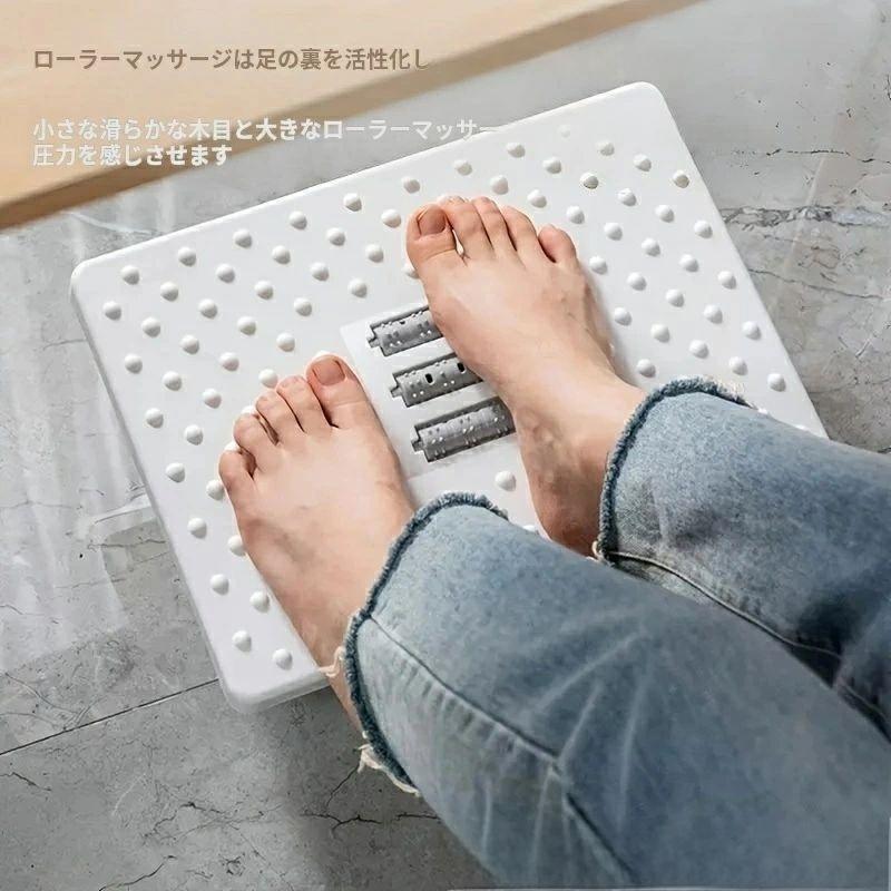 フットレスト マッサージローラー 机の下 足乗せ台 疲労軽減 足置き台 滑り止め 足のマッサージ 足休め