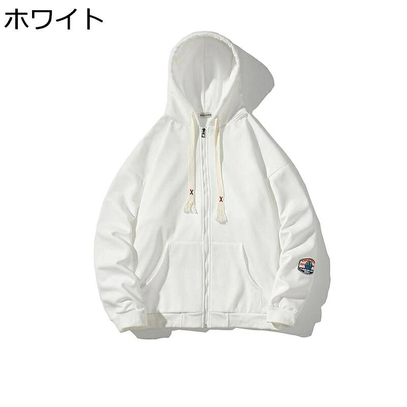 パーカー フード付き 5xl 無地 メンズ 大きいサイズ トレーナー 刺繍 前開き スウェット ジッパー付 春秋 トップス 長袖 大きいサイズ シンプル 練習用...