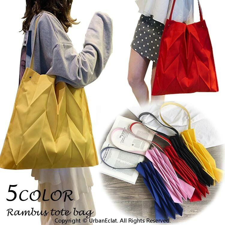 Tote Bag Type - トートバッグレディース帆布ショルダーバッグ大きめ大容量エコバッグ折りたたみコンパクト無地A4軽量肩掛け大人仕事通勤通学全5色