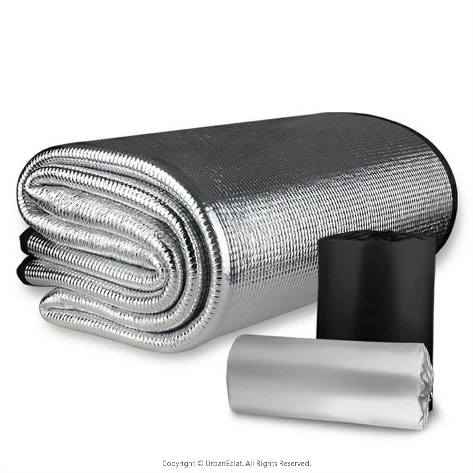 8mm 銀マット 極厚 アルミ断熱シート アルミフィルム ピングシート 両面アルミ 防水 防湿 断熱 （100/150/200/250/300cmx200cm） ピクニックシート キャンプマット レジャーシート 四季適用 防災 車中泊 寝袋マット 収納袋付