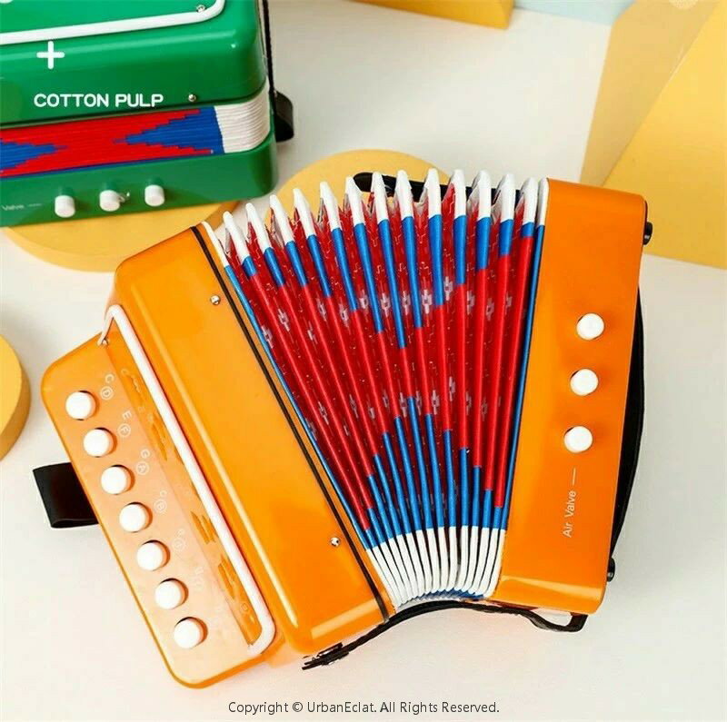 ミニ アコーディオン 児童キーボード リズム 教育用 楽器 バンドトイ 子供用(2)