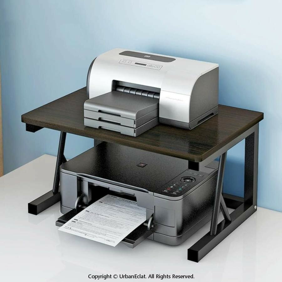 乐天商城 - プリンター台 机上台 デスク プリンターラック組立品 卓上 木製 大容量 耐荷重35kg