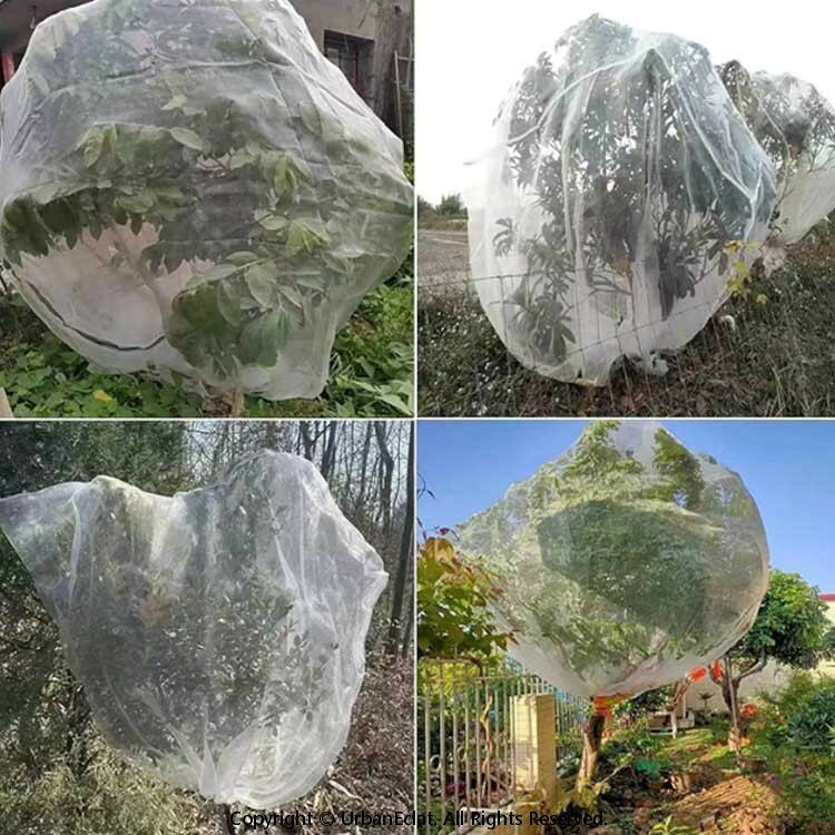 防鳥ネット 野菜栽培 植物保護袋 屋外 ジッパー付き 園芸用ネット ファスナー付き ...