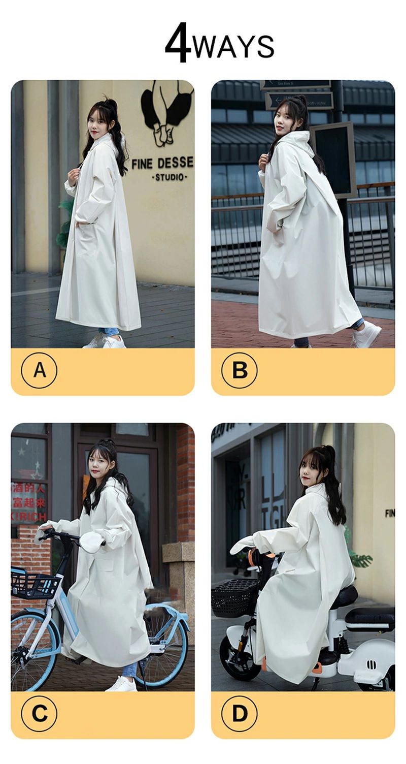 レインコート レディース レインウエア ロング 自転車 ママ 送迎 レインポンチョ 防水 カッパ フード付き 自転車 通勤 通学 ワークマン レインウェア おしゃれ ロング丈 シンプル 合羽 梅雨 学生 高校生 雨具 かっぱ バイク 台風