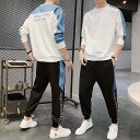 スウェット 上下セット セットアップ メンズ プルオーバークルースウェット ジョガーパンツ トップス パーカーパンツ 長袖 無地 ジップアップ パーカー スウェ...