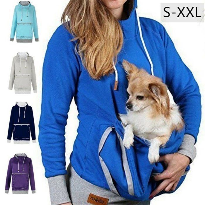 パーカー カジュアル 男女兼用 春秋 可愛い ペット用品 猫いれ にゃんこポケット付き ポケット にゃん..
