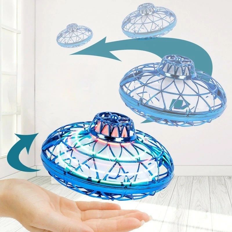 フライングボール フライングスピナ ハンドスピナー UFO ドローン 小型 子供 プレゼント トイドローン ラジコン フライングハンドスピナー おもちゃ 回転式 知育玩具