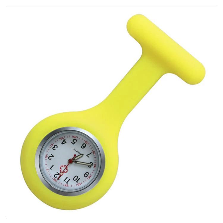 ピン留め 懐中時計 看護師 逆さ時計 シリコン やわらかい 時計 ブローチ式 かわいい レディース ナース用 ナースグッズ ポケットウォッチ 時計 ウォッチ コンパクト 逆さ文字盤 【送料無料】ナースウォッチ
