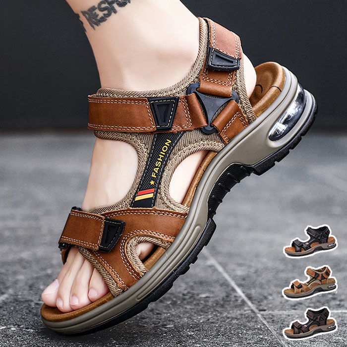 スポーツサンダル 本革 シューズ メンズサンダル カジュアルサンダル アウトドアサンダル アウトドア キャンプ つっかけ ビーチサンダル びーちさんだる コンフォートサンダル スポーツさんだる おしゃれ 人気 男性用 スリッパ 滑り止め サンダル 夏 通気性 軽量 屈曲性 革靴