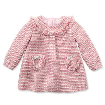 子供服 女の子 ワンピース 長袖 プリンセスドレス Aラインスカート チュニック 売れ筋 ピンク 70cm 80cm 90cm 100cm 110cm 120cm 130cm 【davebella(デイブ・ベラ) 新生児 服 幼児 かわいい】