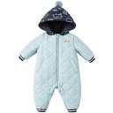 ベビー服 ロンパース カバーオール 男の子 ジャンプスーツ アウター 出産祝い フード付き ジップアップ お出かけ 散歩 ベビーカー 秋 冬 60 70 80 90 100 cm dbx19475 dave&bella デイブベラ(4)