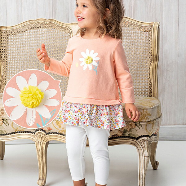 子供服 長袖 トップス ボトムス セットアップ シャツ パンツ 花柄 70 80 90 100 110 120 130 cm db1676..