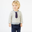 上下セット キッズ 男の子 セットアップ 春 秋 長袖 長ズボン ストライプ ボーダー ネクタイ 70 80 90 100 110 120 130 cm db7...