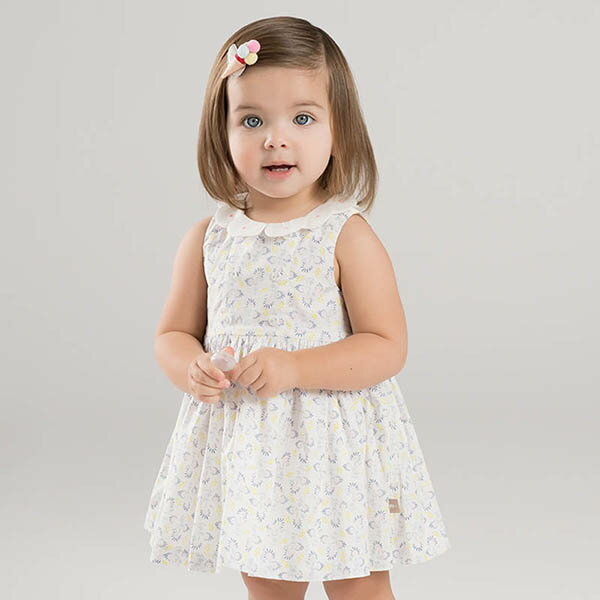子供服 女の子 ノースリーブ ワンピース 花柄 襟付き 70 80 90 100 110 120 130 cm dbz7252【 dave&bella デイブ ベラ 上品】