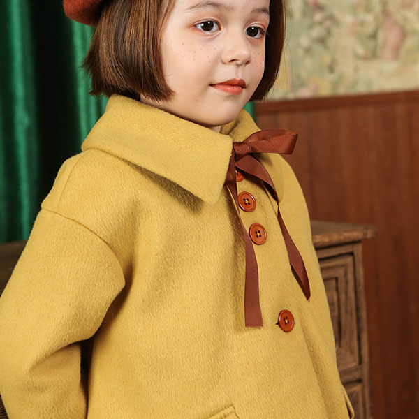 子供服 女の子 キッズ ステンカラーコート アウター ジャケット 100 110 120 130 140 cm LN08G1156【Little Naive リトル ナイーブ】