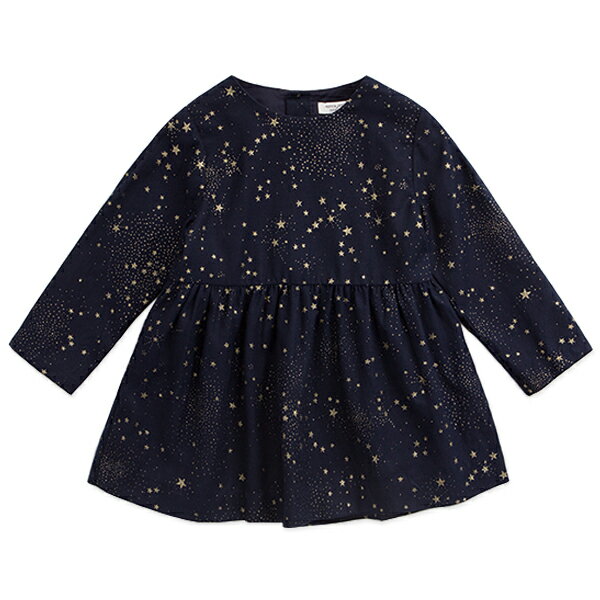 子供服 女の子 ワンピース 春 秋 長袖 aライン 80 90 100 110 120 cm 星柄 TQ63017【 marcjanie シンプル 上品 カジュアル 】