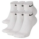 Nike Everyday Cushion Low Training Socks, Unisex Nike Socks, White/Black (6 Pair), L(4)