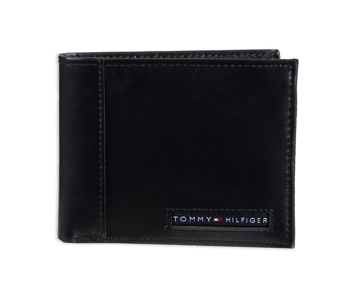 Tommy Hilfiger トミーフィルフィガー 財布 メンズ 財布 Men's Leather Ranger Pass case Wallet (Black)
