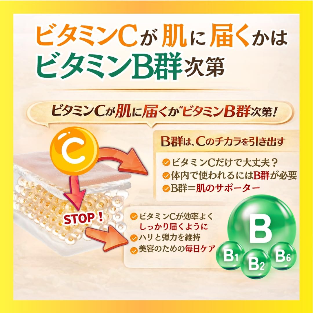 【2袋セット】【高吸収×速効型】ビタミンC サプリ 3,000mg 高濃度 30日分 60粒入り...