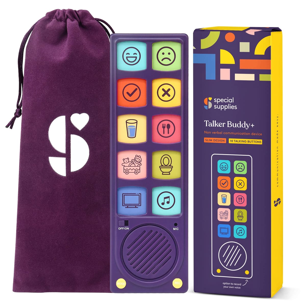 特別用品 AAC コミュニケーションデバイス スピーチセラピー トーカーバディコミュニケーションデバイス 非言語の子供と大人向け 自閉症のトーキングエイド 自宅用 学校の子供のコミュニケーションデバイス 録音オプション付き