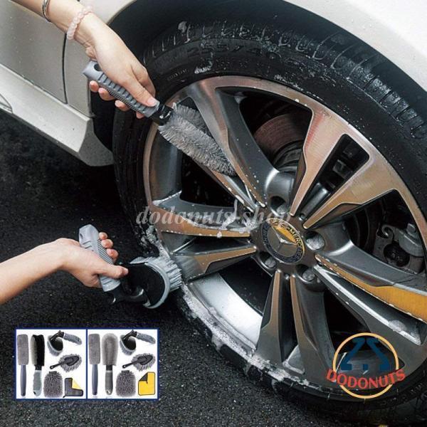 ブラシ 洗車グッズ 洗車ブラシ 洗車タオル 6種類 汚れ 隙間 多機能 洗車 外装 車外 車内 洗浄 車 クリ..