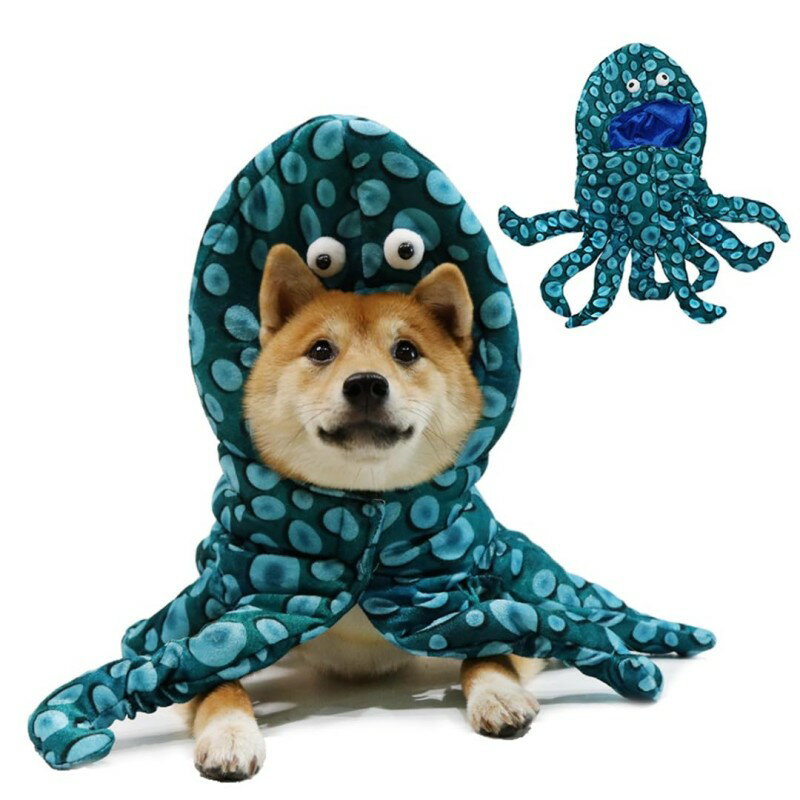 犬被り物タコに変身ドッグウエアペッ...