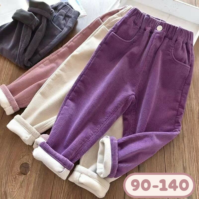 キッズ パンツ コーデュロイ 子供服 男の子 女の子 ロングパンツ ボトムス 子ども 長ズボン 無地 ジュ..