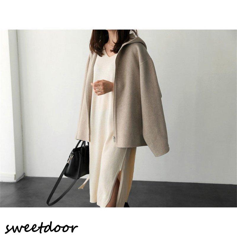 パーカー レディース アウター ラシャコート 秋冬 ショート コート チェスターコート ポケット付き フ..