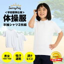 【学生応援SALE★お得商品勢ぞろい!】 【2枚組】 体操服 体操着 半袖 シャツ 学校標準仕様 透けにくい ホワイト 男女児兼用 乾きやすい 吸汗速乾 綿高混...