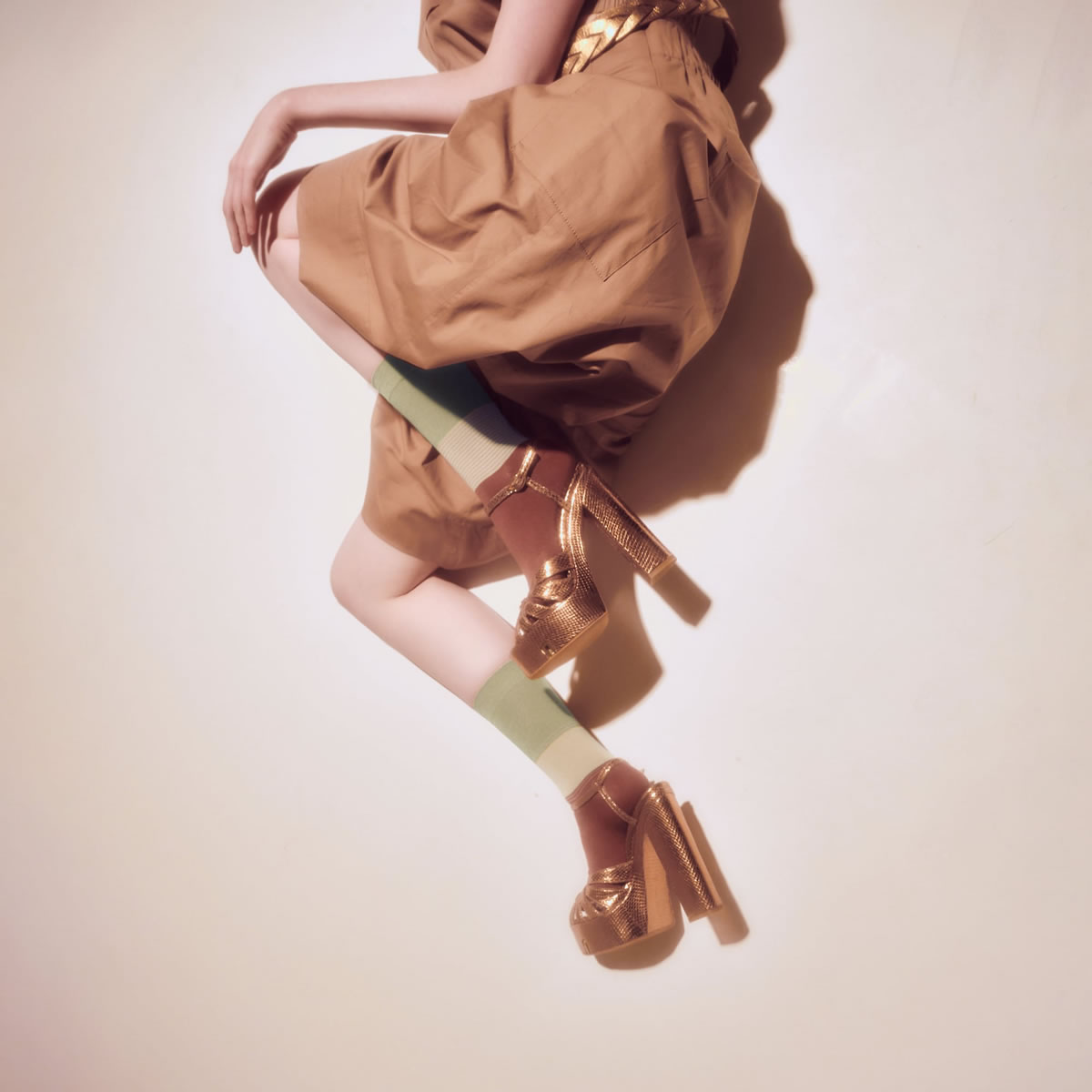 【左右非対称デザインソックス】 2nd PALETTE セカンドパレット シナモン クルーソックス アシンメトリー 靴下 レディース くつ下 ( MS016 ) cinamon ボーダー 韓国製 ギフト フットウェア urbene アーベン 楽天 おしゃれ アーベン 普段使い 実用的