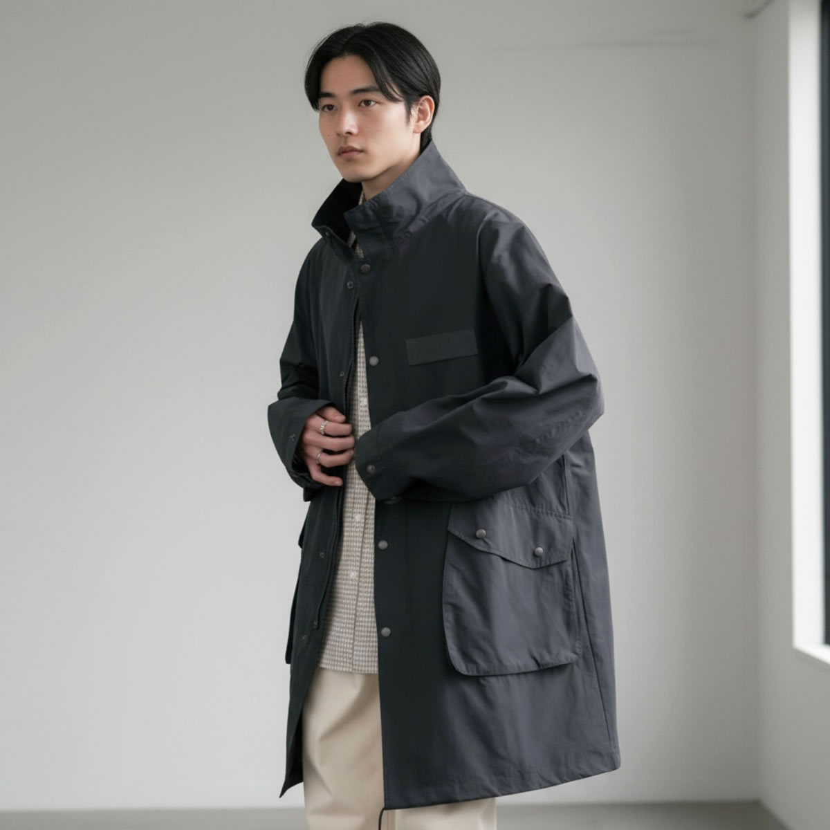 楽天市場】モッズコート（カラーグレー）（メンズファッション）の通販