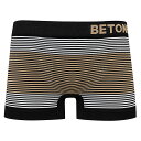 【 NEON4 】ビトーンズ BETONES ネオン ブラック×ベージュ ボーダー ボクサーパンツ アンダーウェア 下着 インナー メンズ レディース ユニセッ...